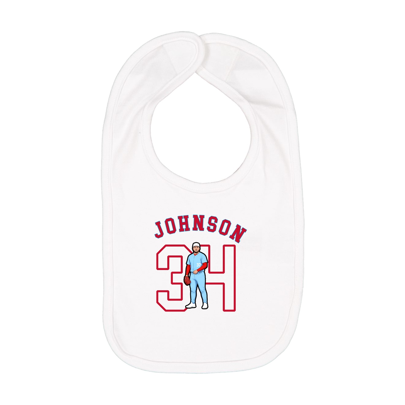 Infant Bib — Shirsey Arch in White