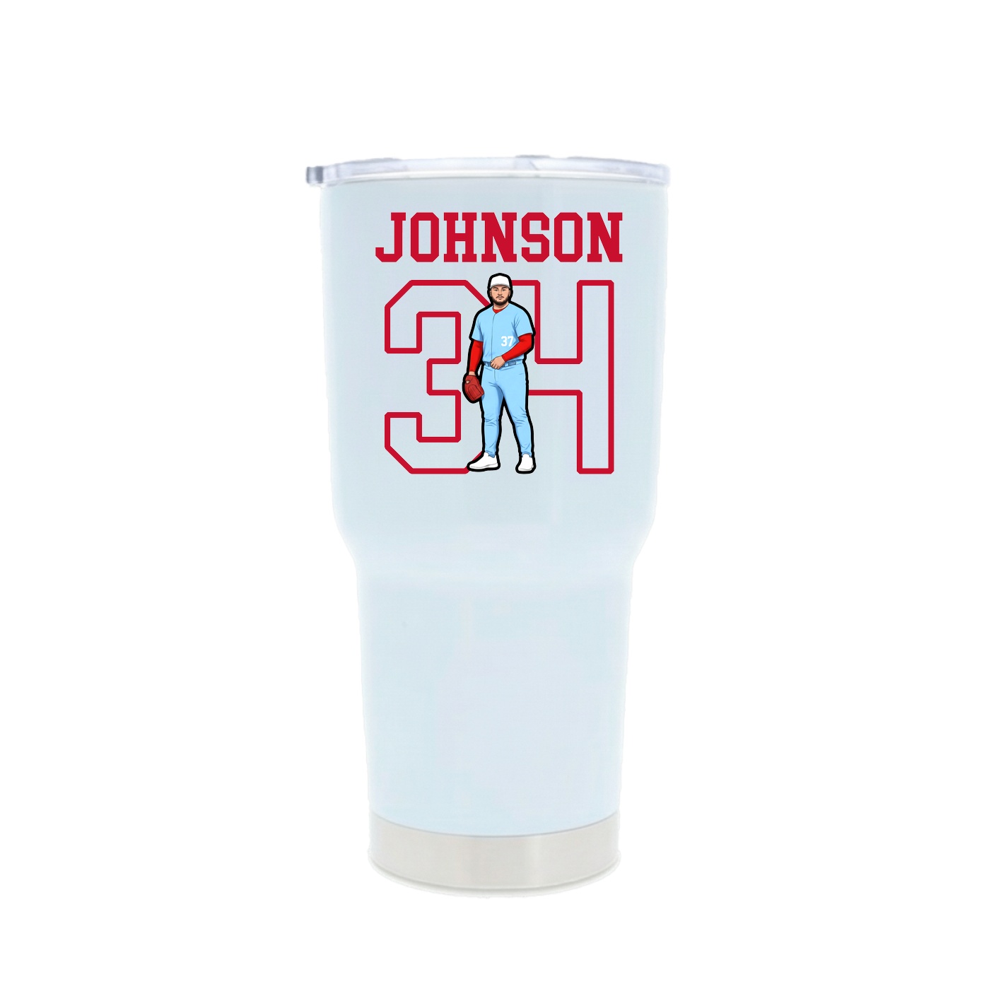 30oz Stainless Steel Tumbler — Shirsey in White