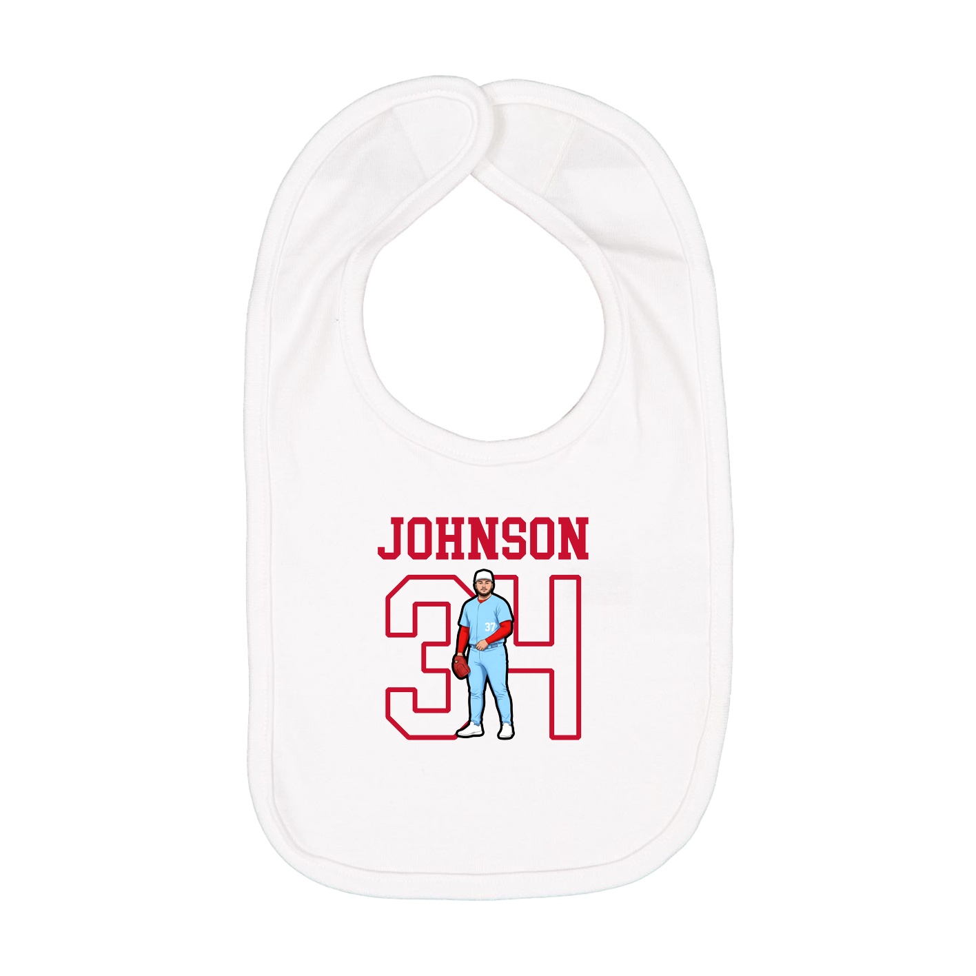 Infant Bib — Shirsey in White