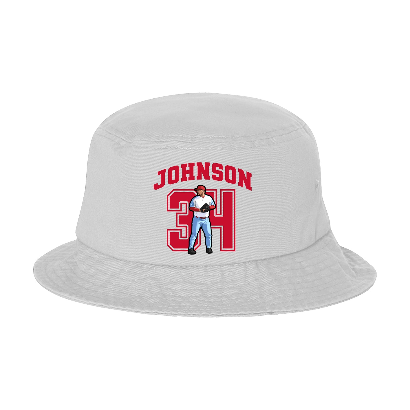 Bucket Cap — Number in White