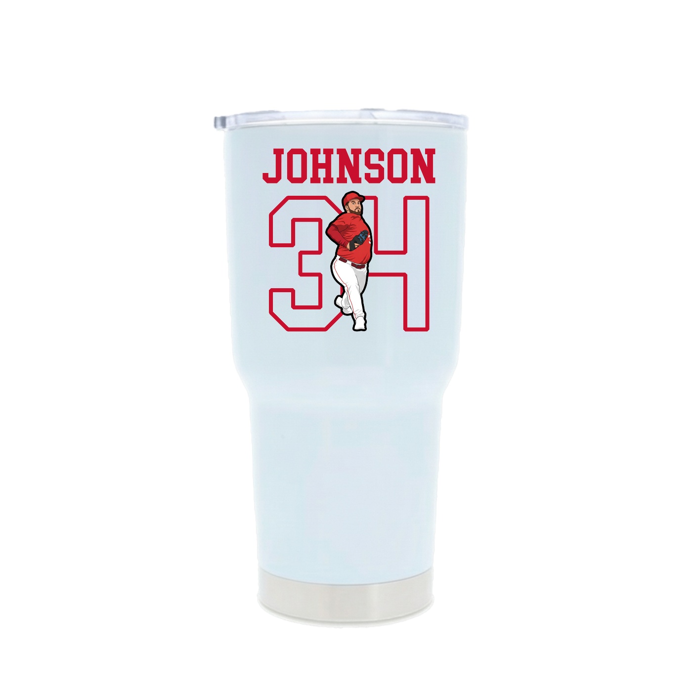 30oz Stainless Steel Tumbler — Shirsey in White