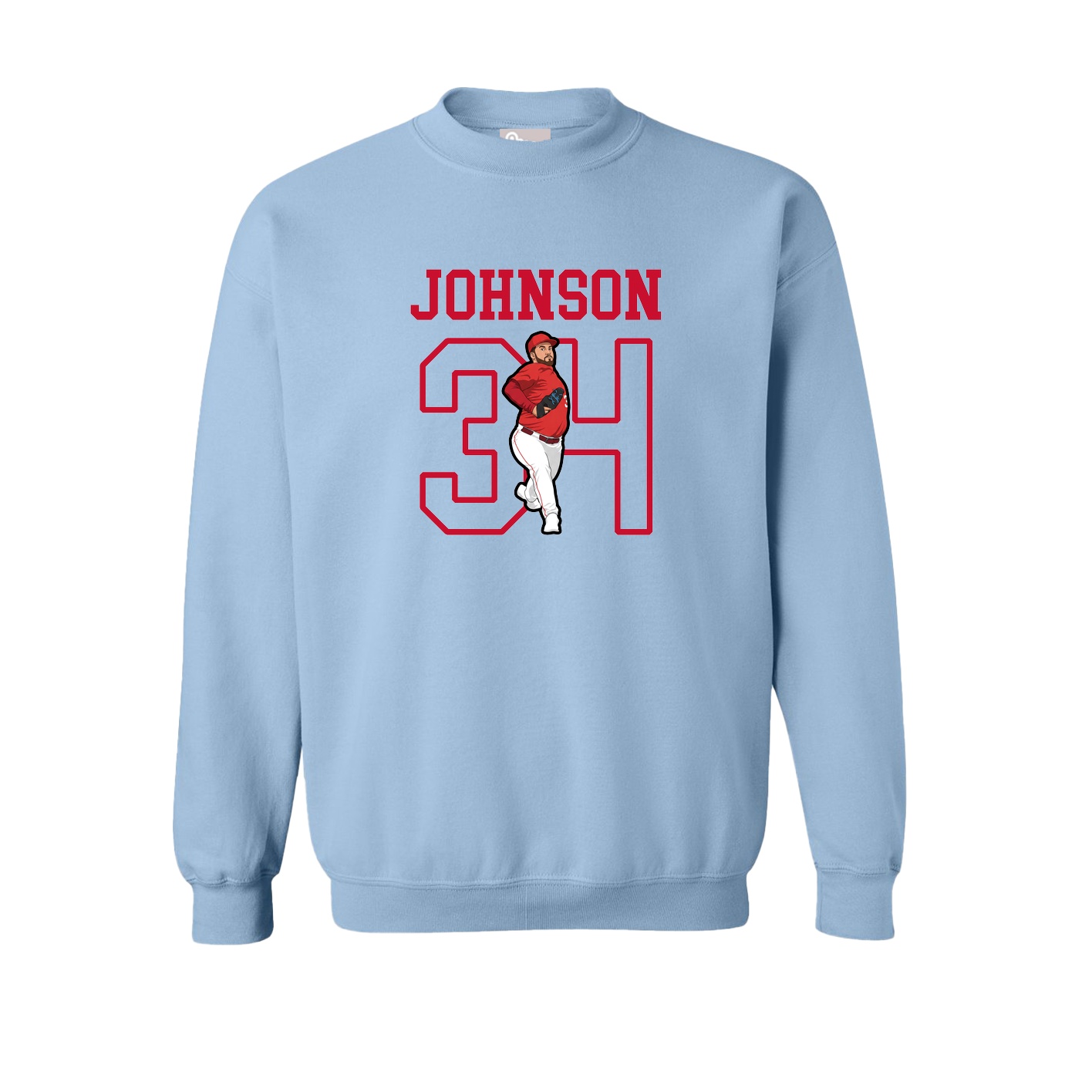 Fleece Crew — Shirsey in Light Blue