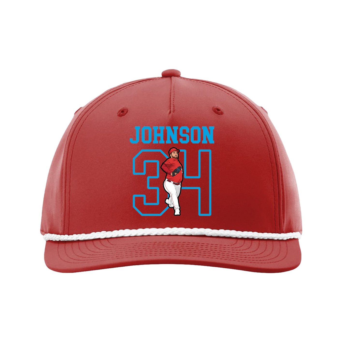 Five-Panel Classic Rope Cap — Shirsey in Red