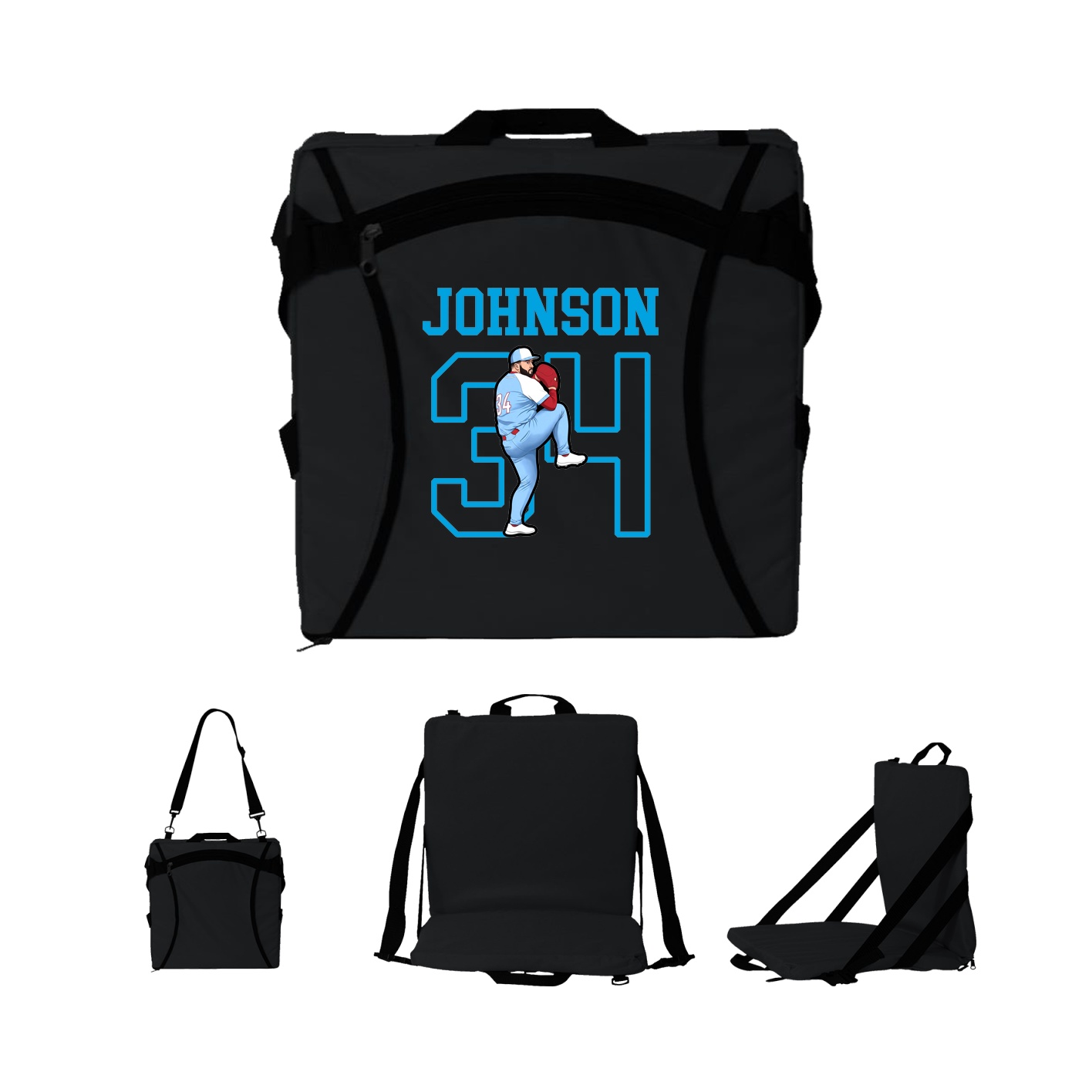 Folding Stadium Seat — Shirsey in Black