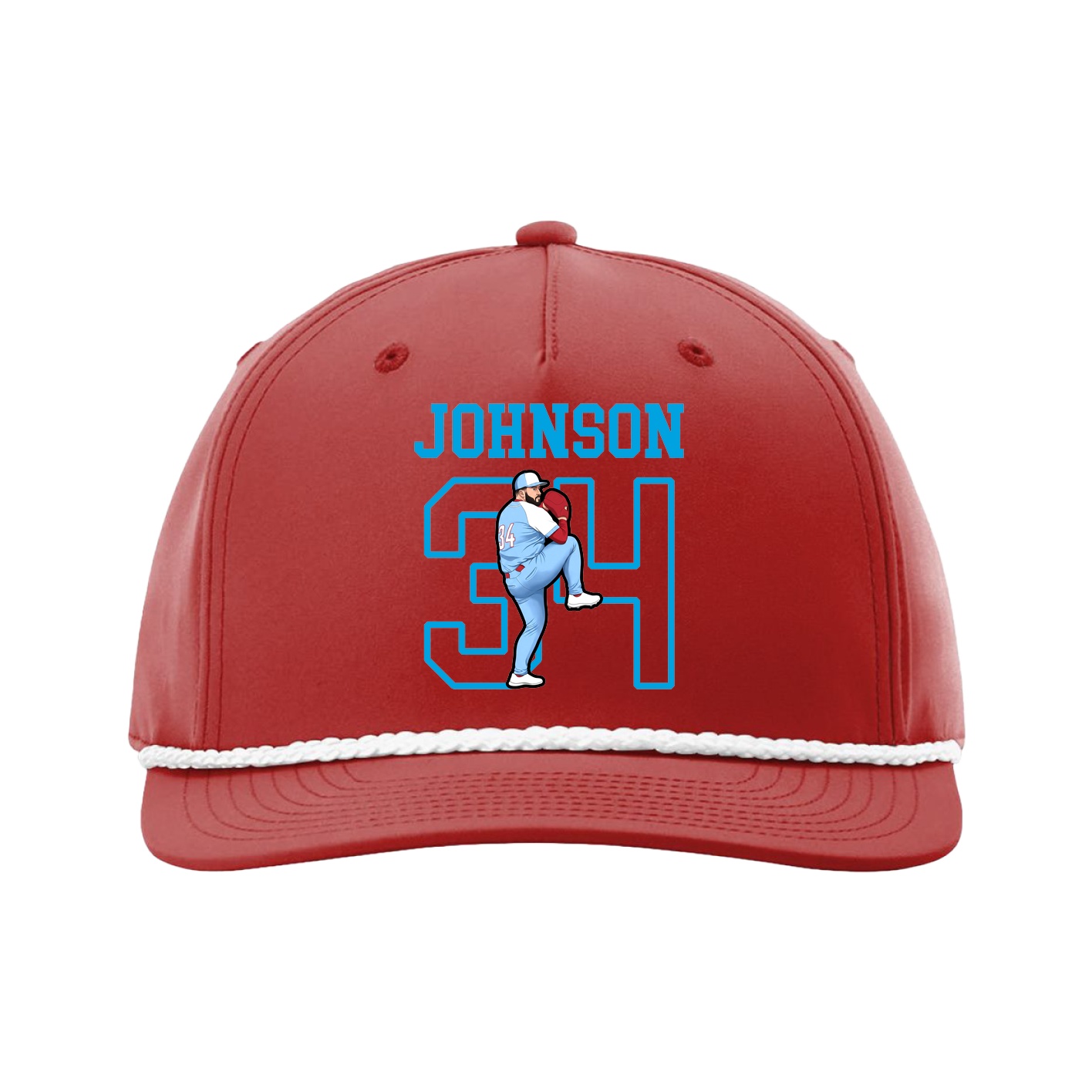 Five-Panel Classic Rope Cap — Shirsey in Red