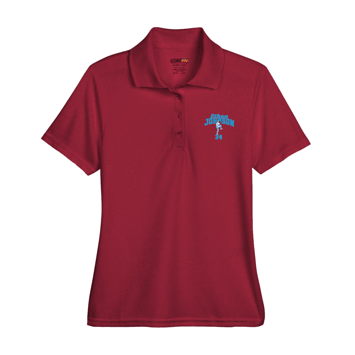 Womens Performance Polo — Signature Arch in Red