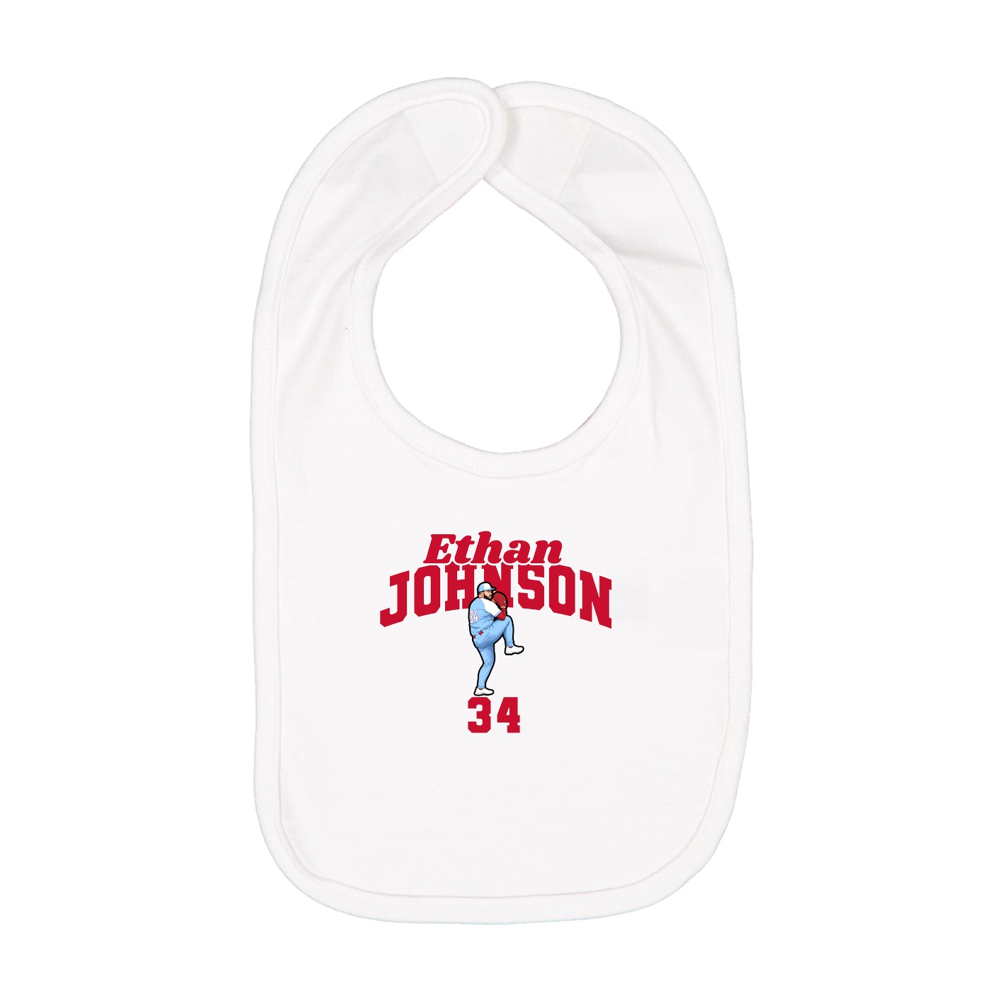 Infant Bib — Signature Arch in White