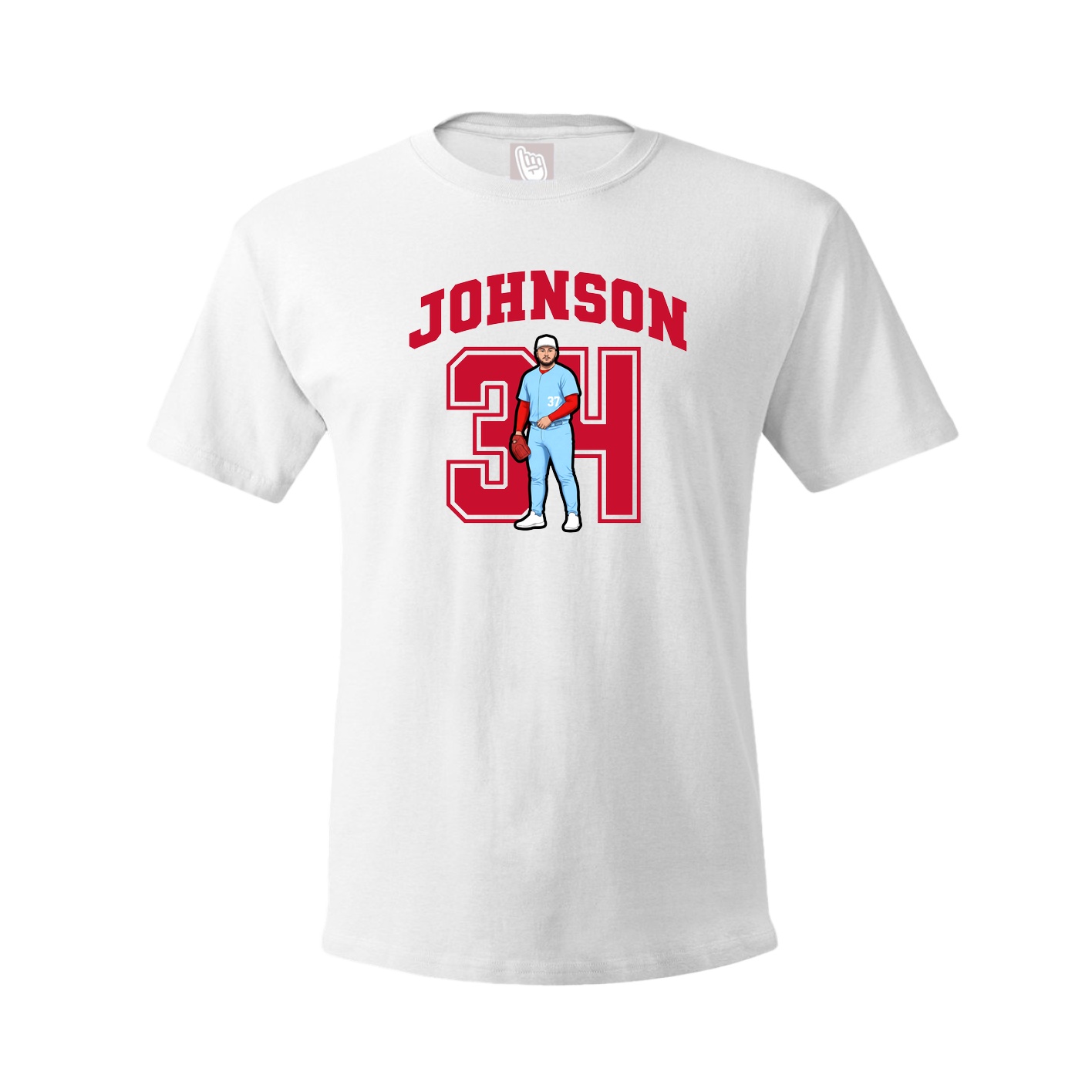 Youth Tee — Number in White