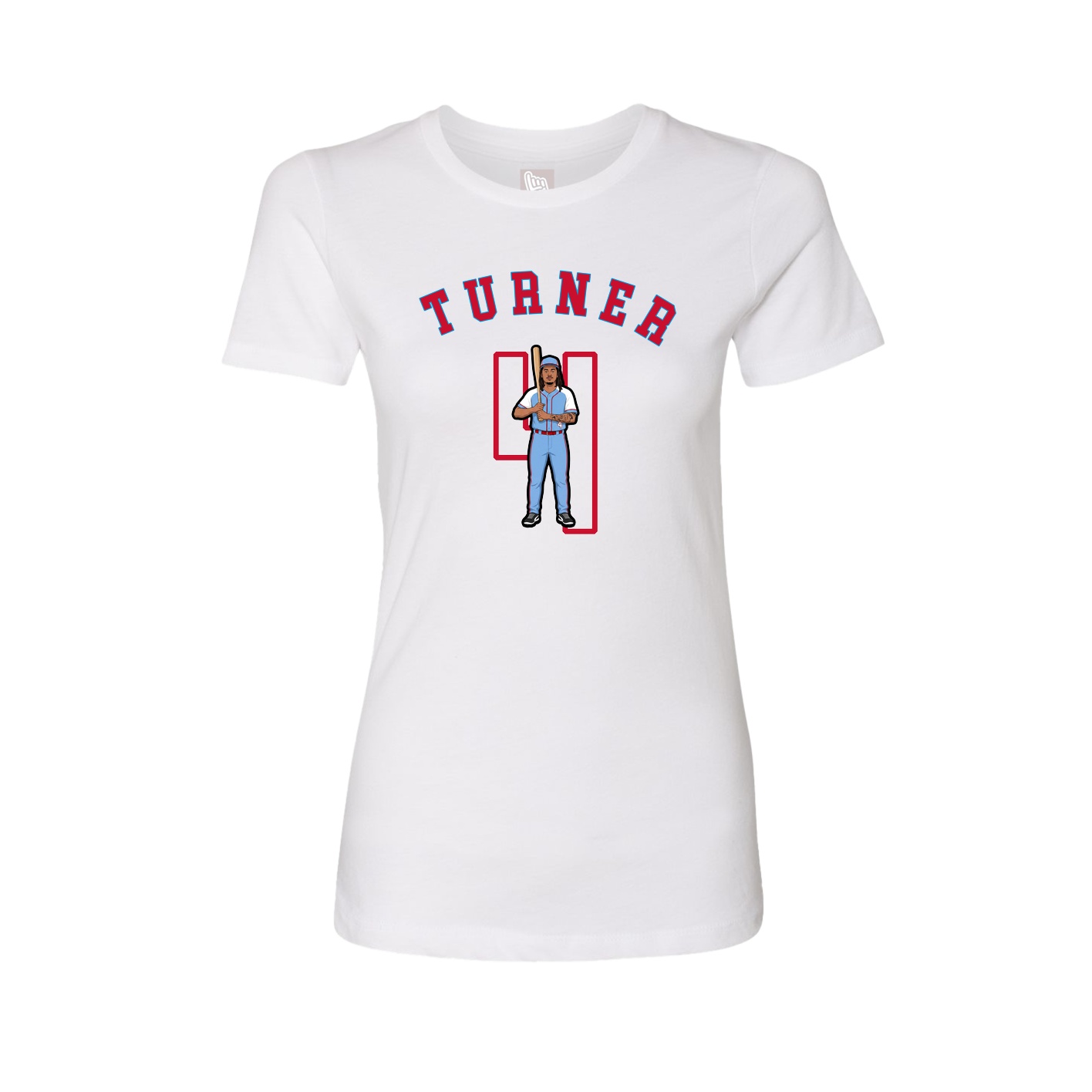 Fitted Women's Tee — Shirsey Arch in White