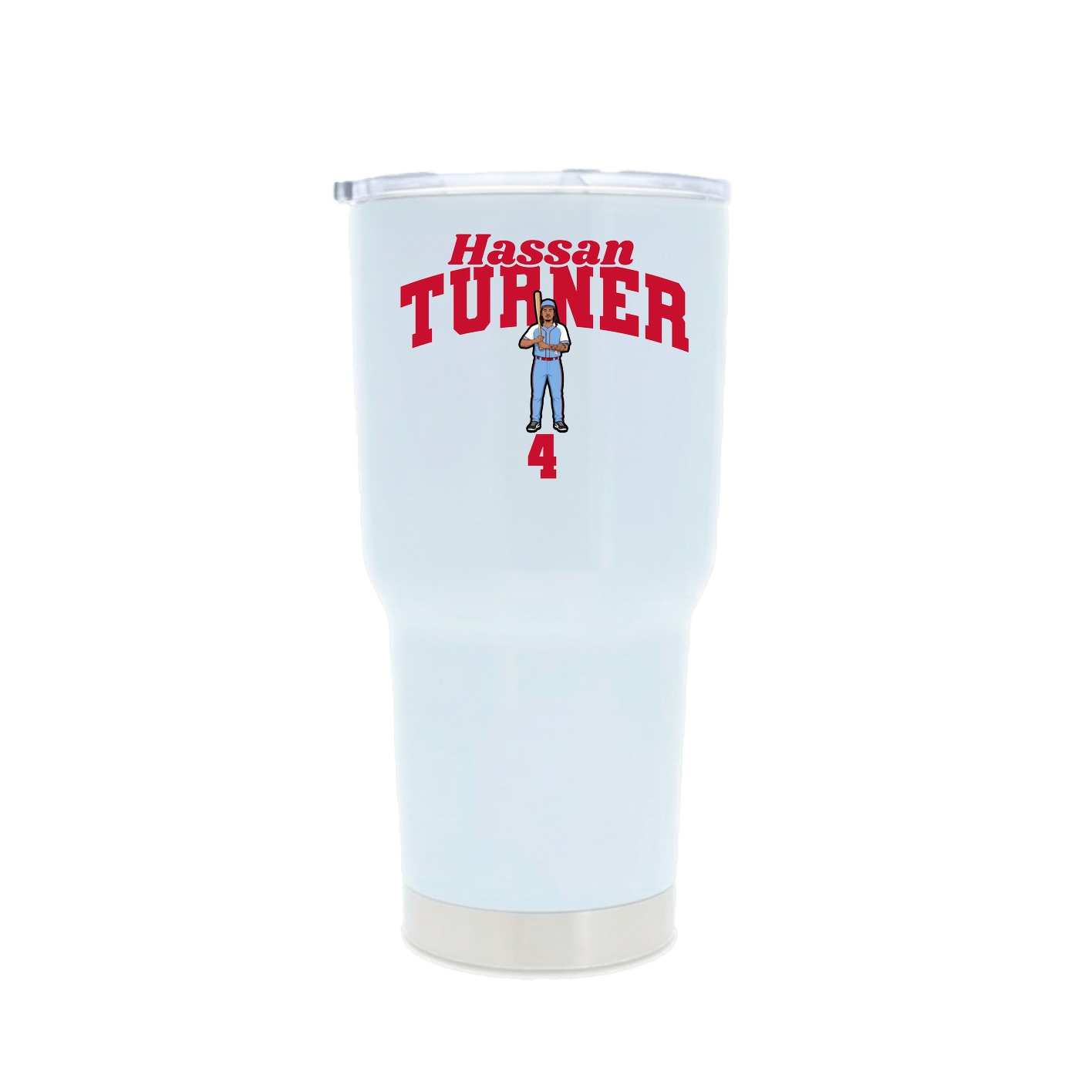 30oz Stainless Steel Tumbler — Signature Arch in White