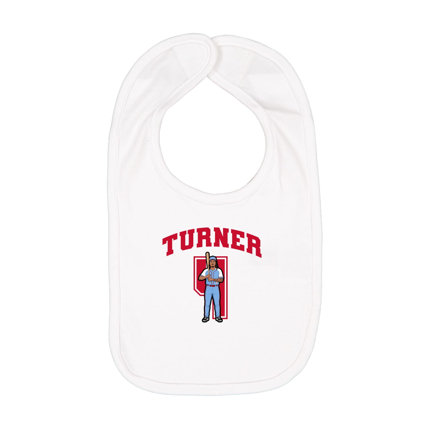 Infant Bib — Number in White