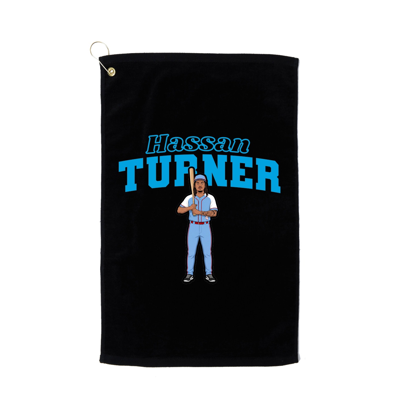 Golf Towel — Name Arch in Black