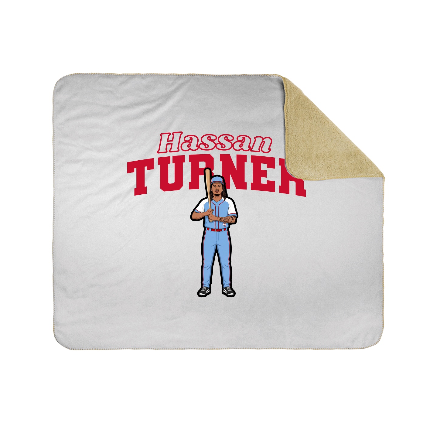 Throw Blanket — Name Arch in White