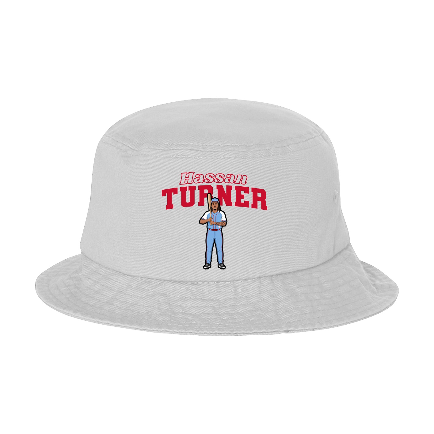 Bucket Cap — Name Arch in White