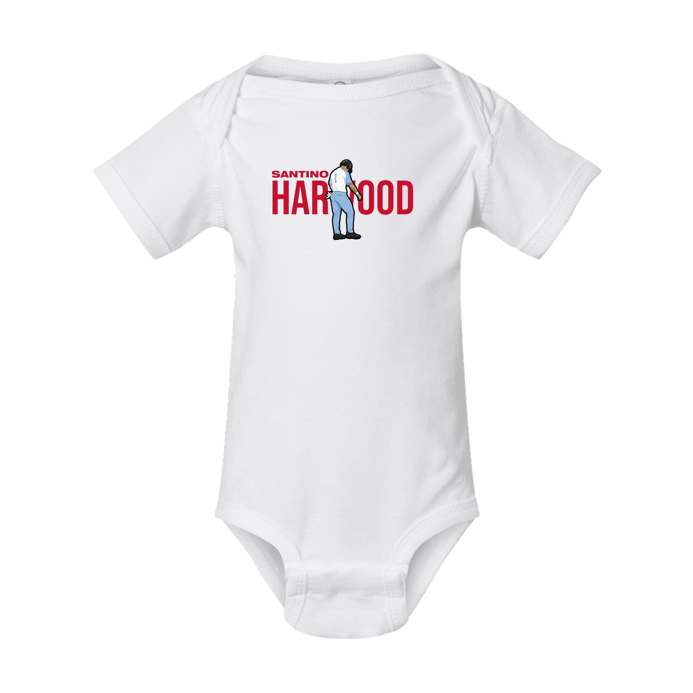Baby Onesie — Player Name in White