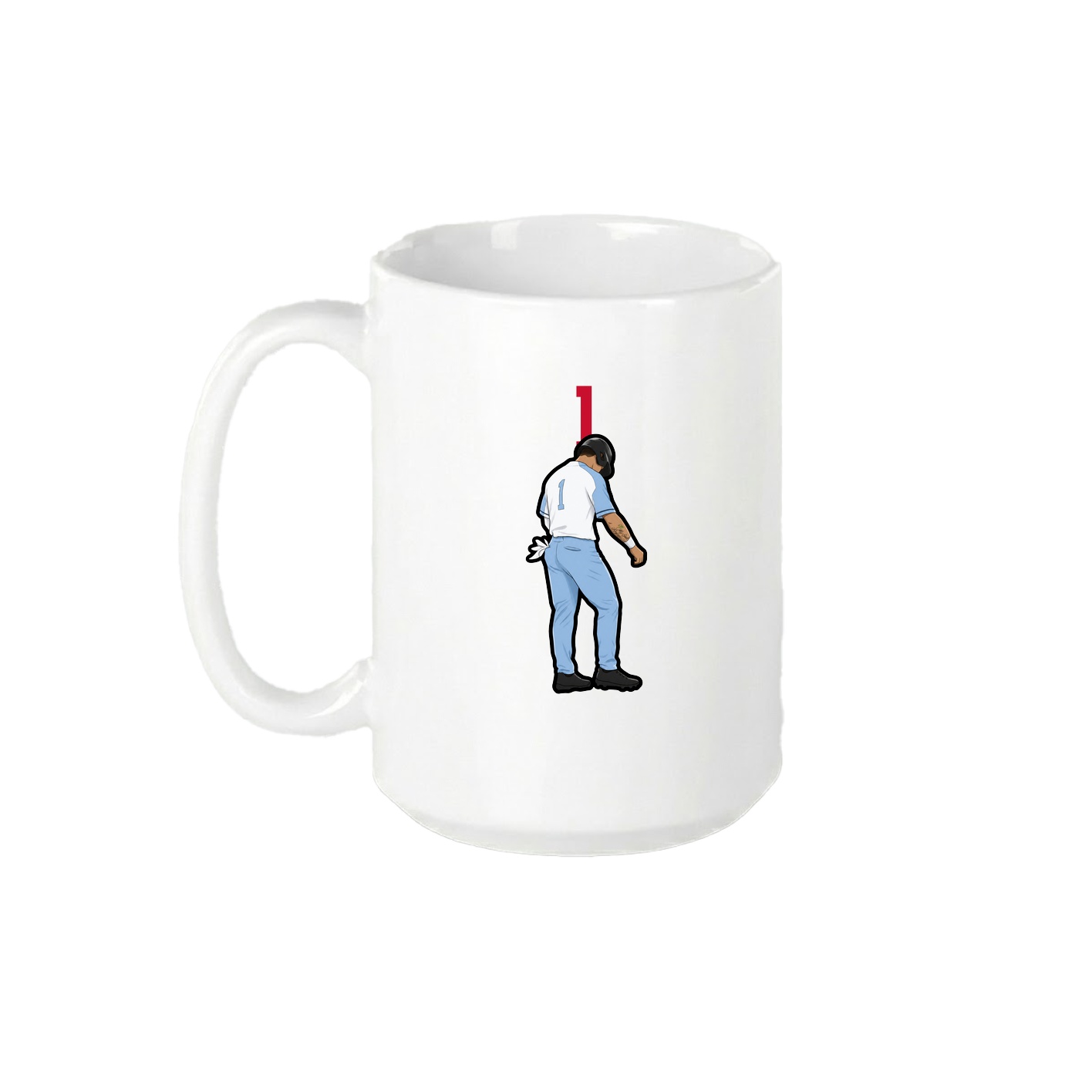 15oz Coffee Mug — Number Top in White