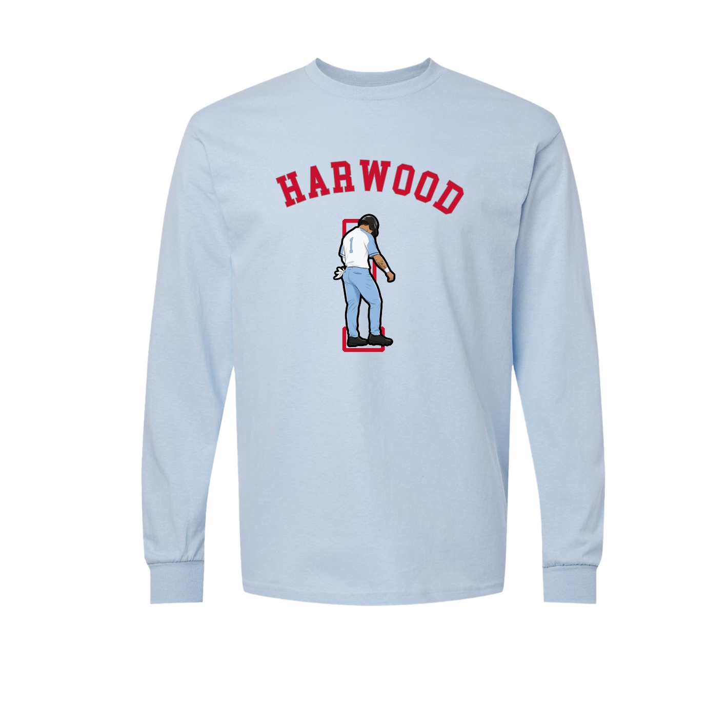 Long Sleeve Tee — Shirsey Arch in Light Blue