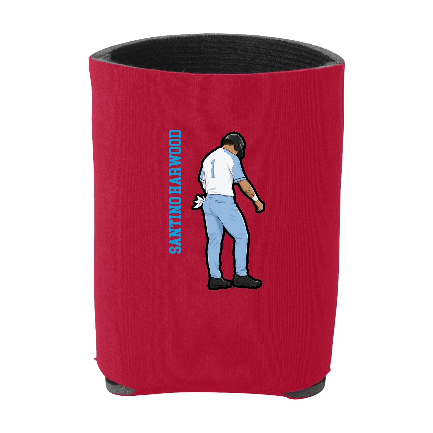 Can Holder — Name Vertical in Red
