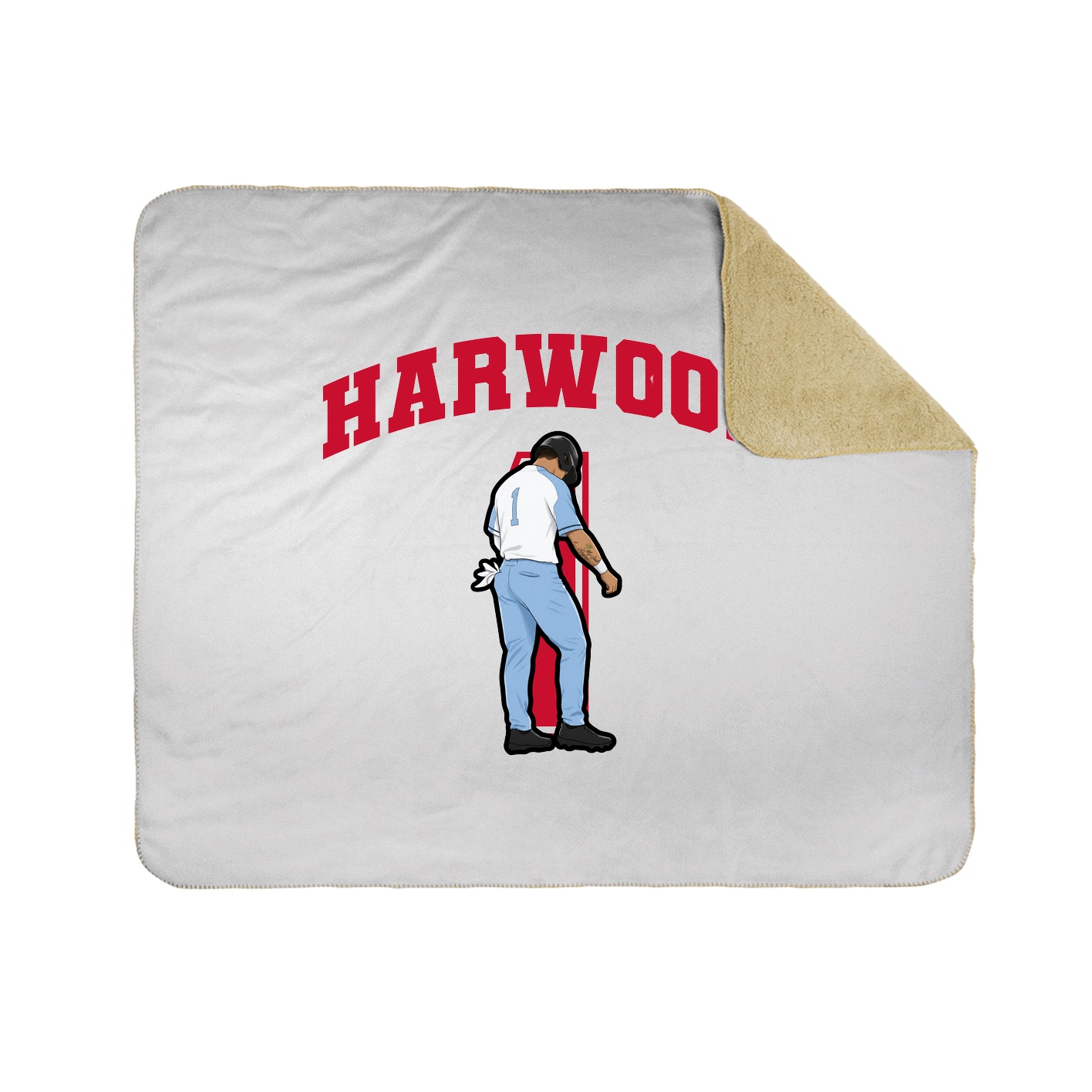 Throw Blanket — Number in White