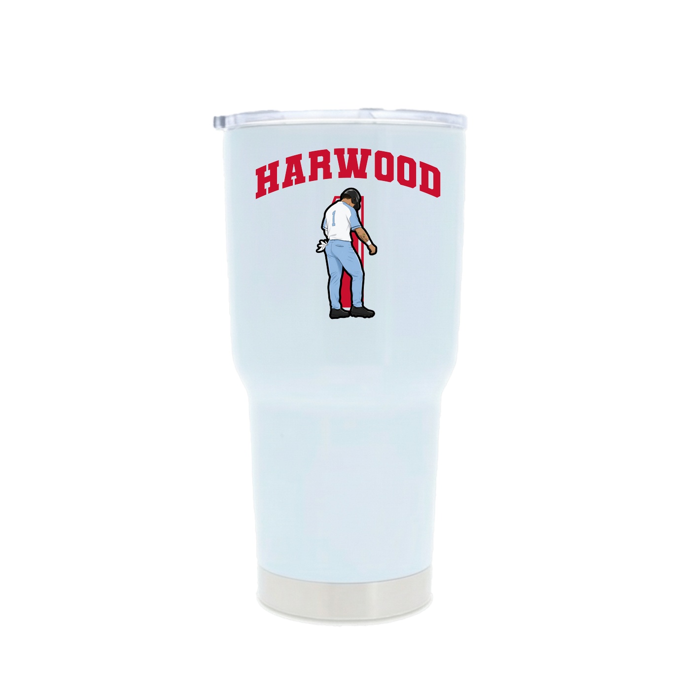 30oz Stainless Steel Tumbler — Number in White