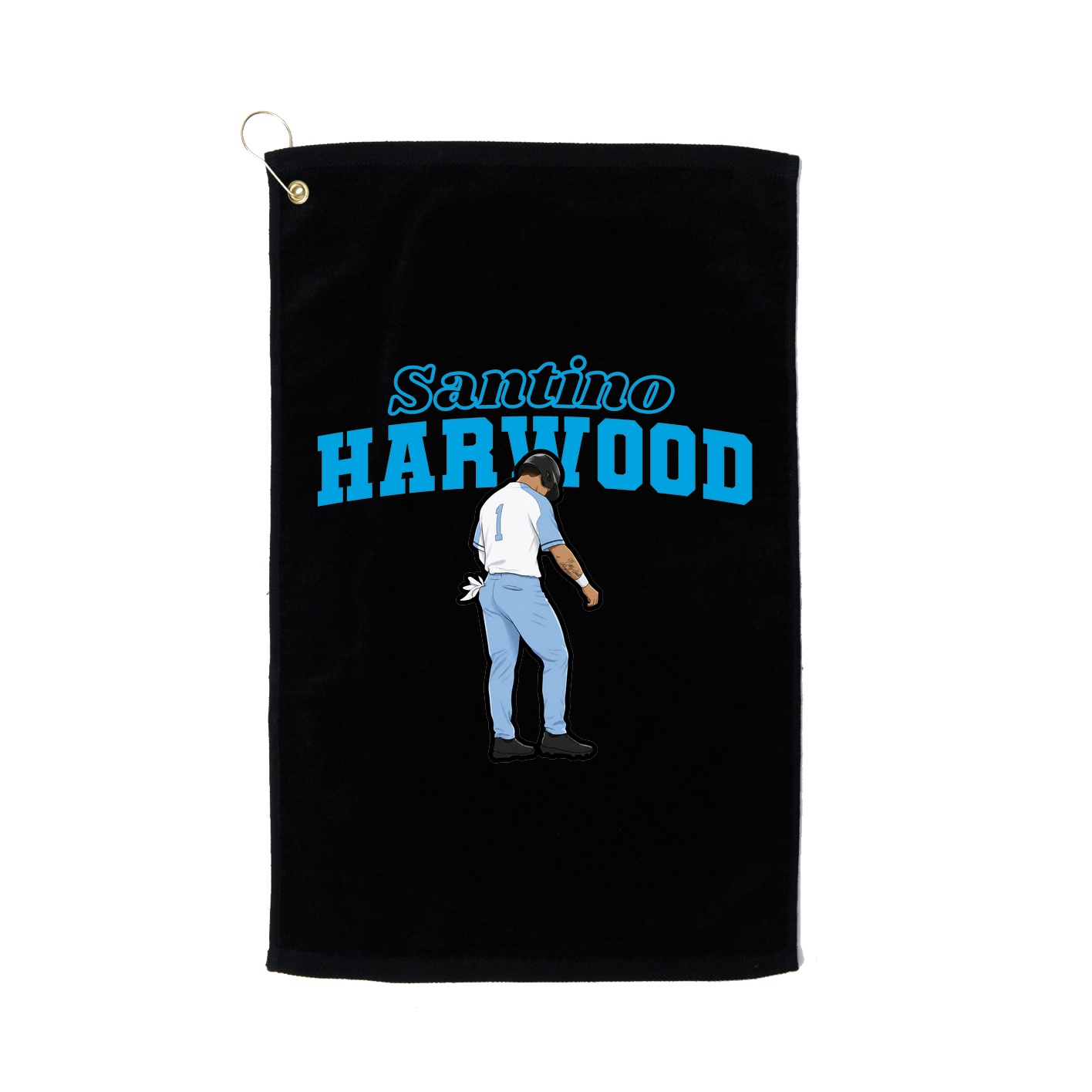Golf Towel — Name Arch in Black