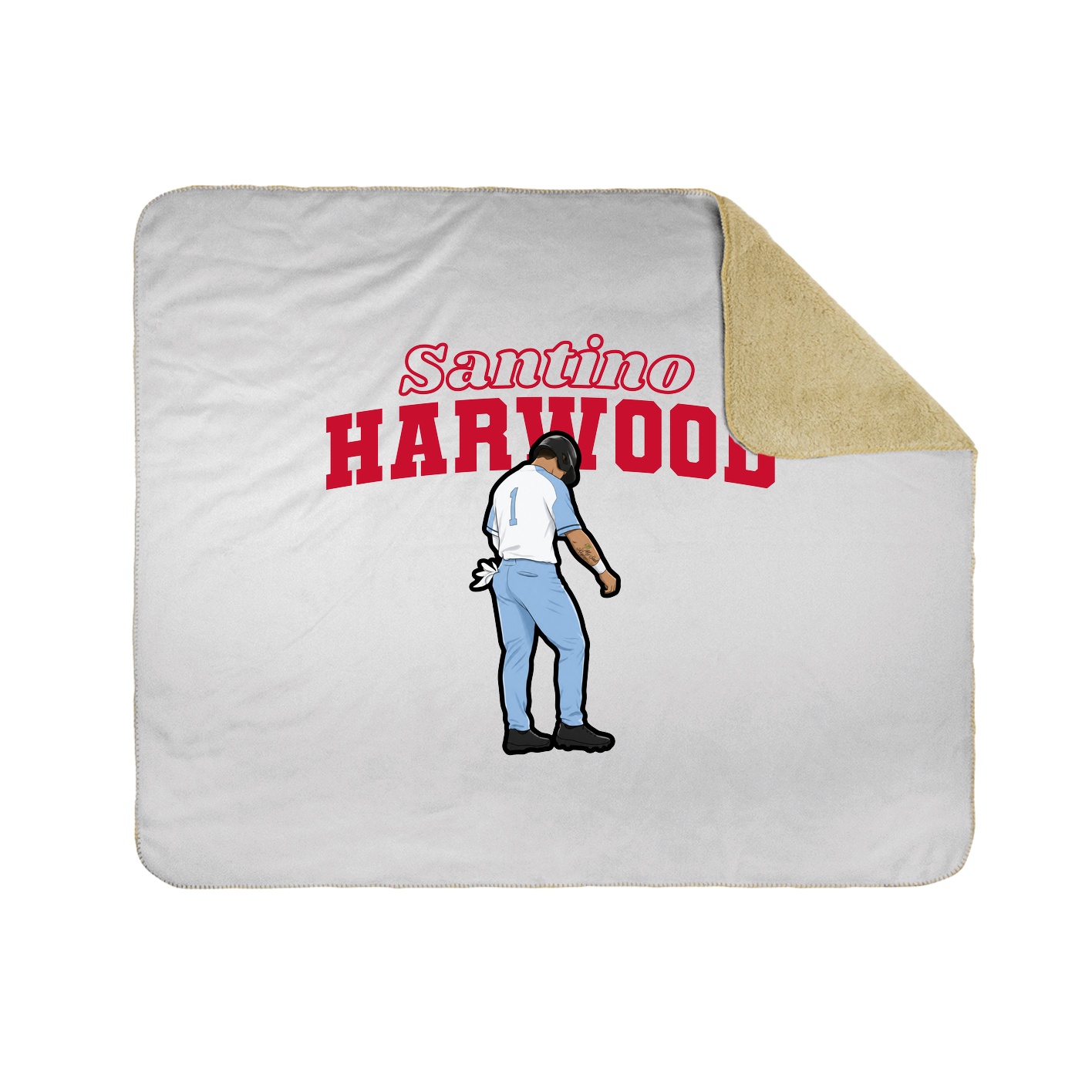 Throw Blanket — Name Arch in White