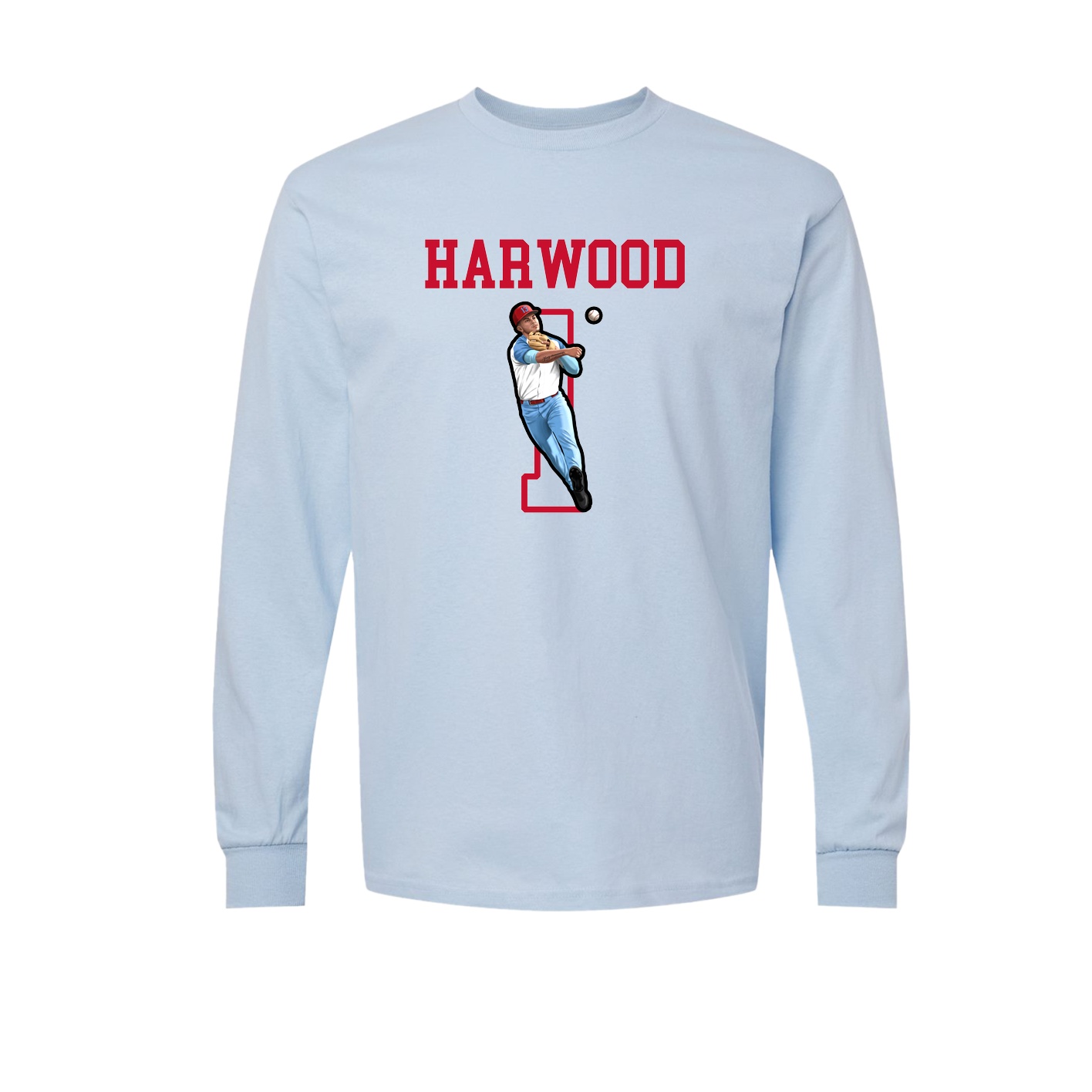 Long Sleeve Tee — Shirsey in Light Blue