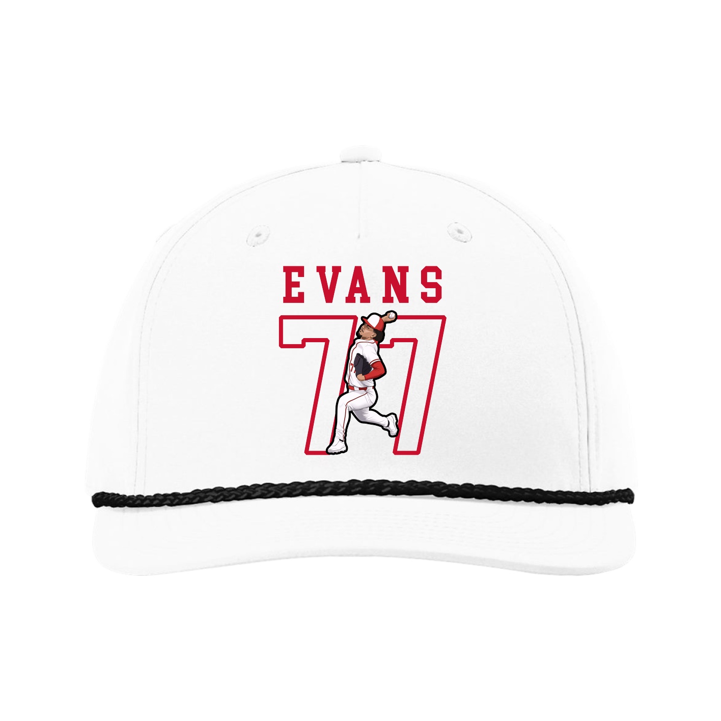 Five-Panel Classic Rope Cap — Shirsey in White