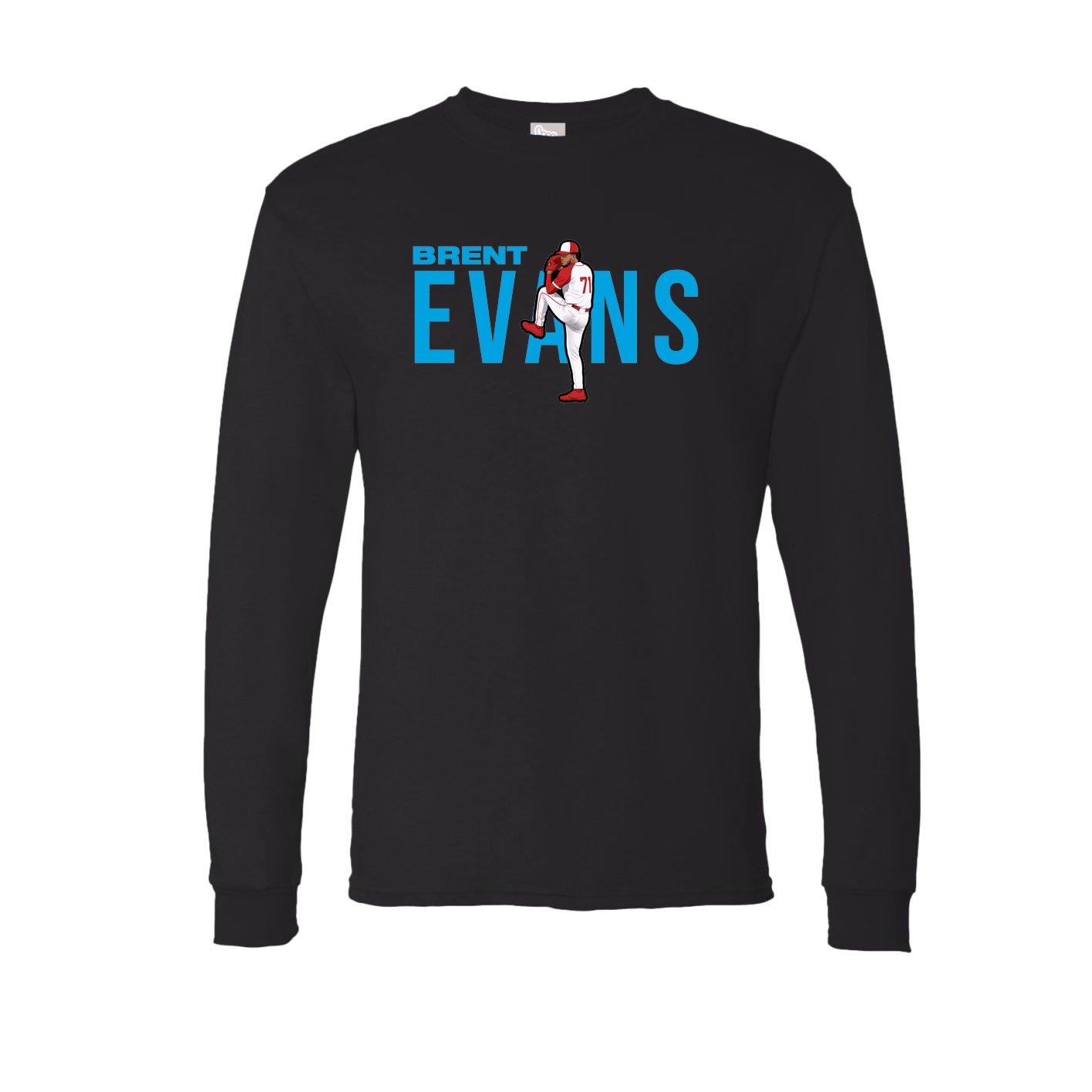 Long Sleeve Tee — Player Name in Black
