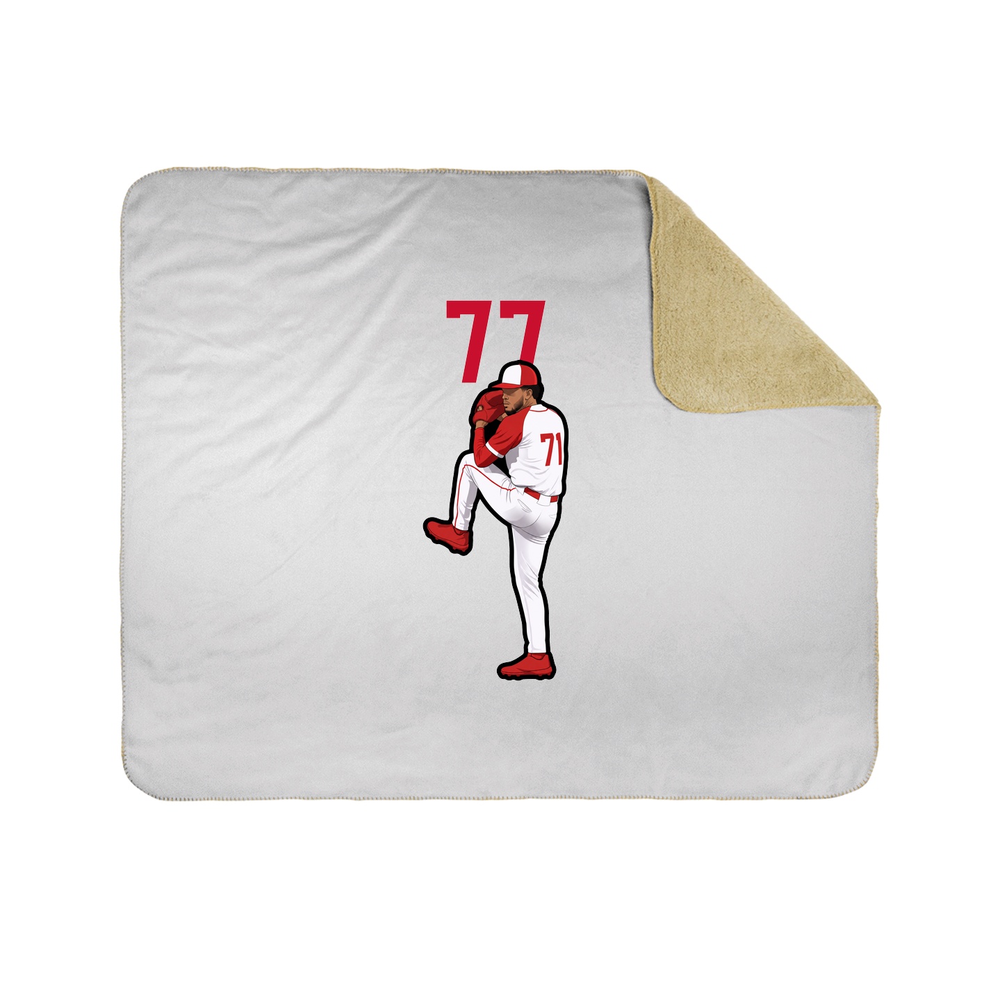 Throw Blanket — Number Top in White