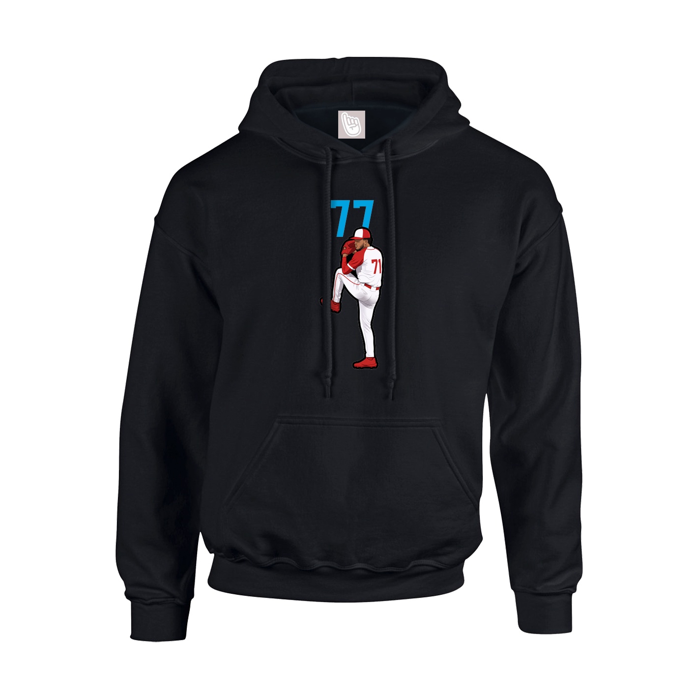 Hoodie — Number Top in Black