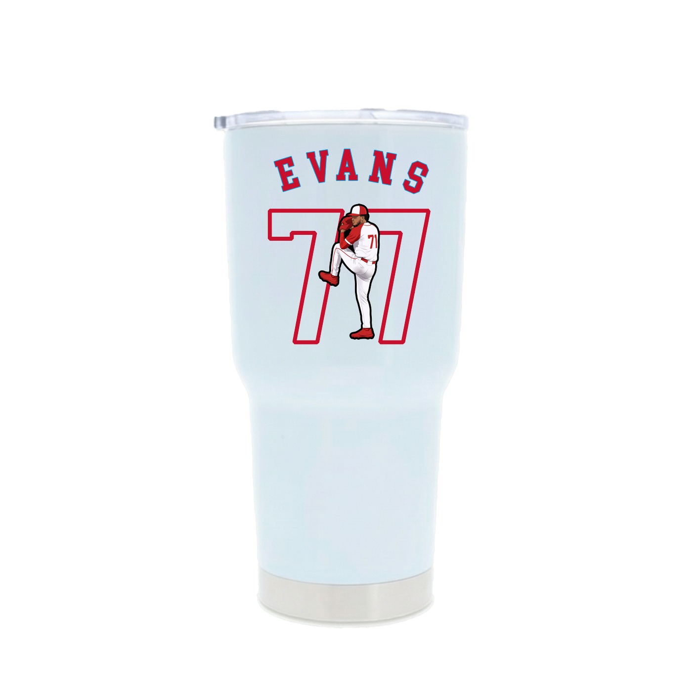 30oz Stainless Steel Tumbler — Shirsey Arch in White