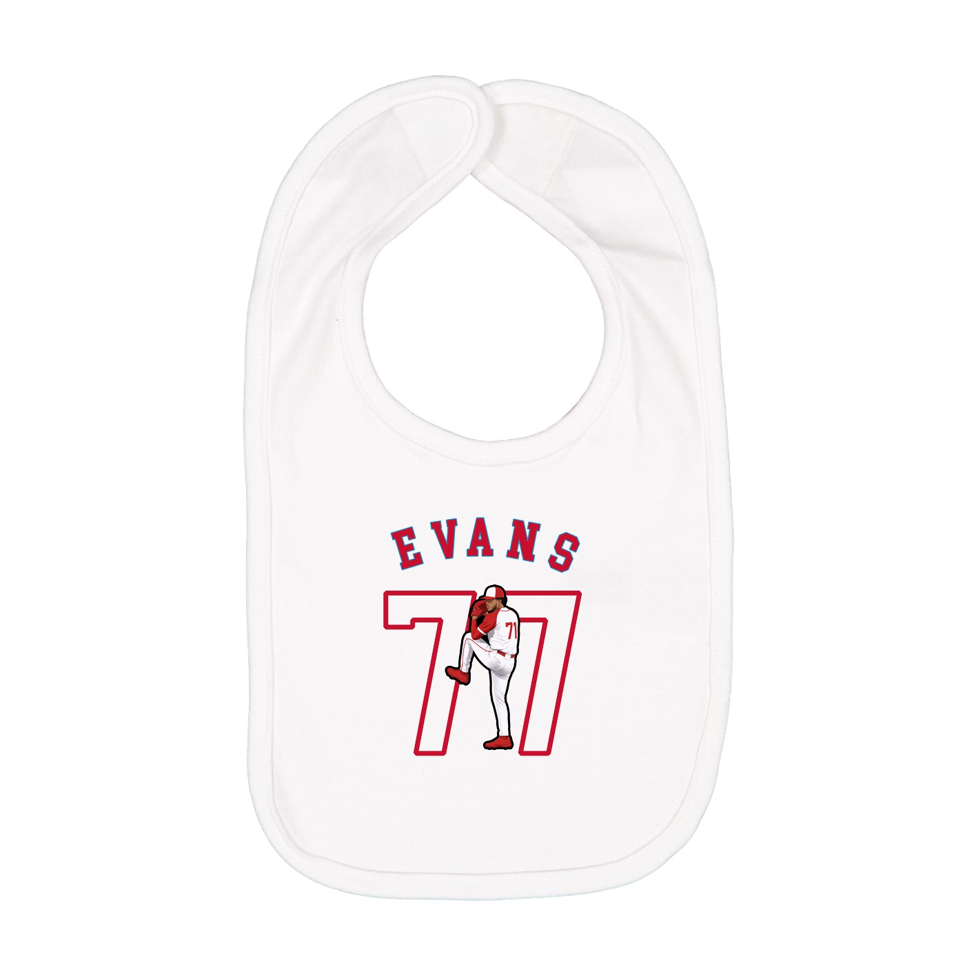 Infant Bib — Shirsey Arch in White