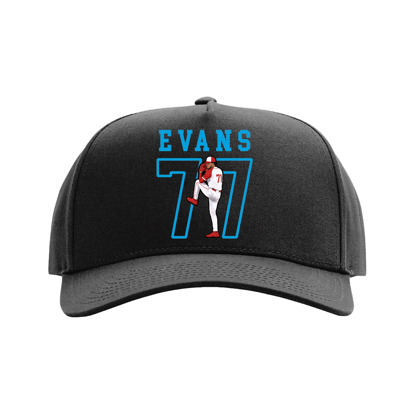 Full Fabric Five-Panel Champ Cap — Shirsey in Black