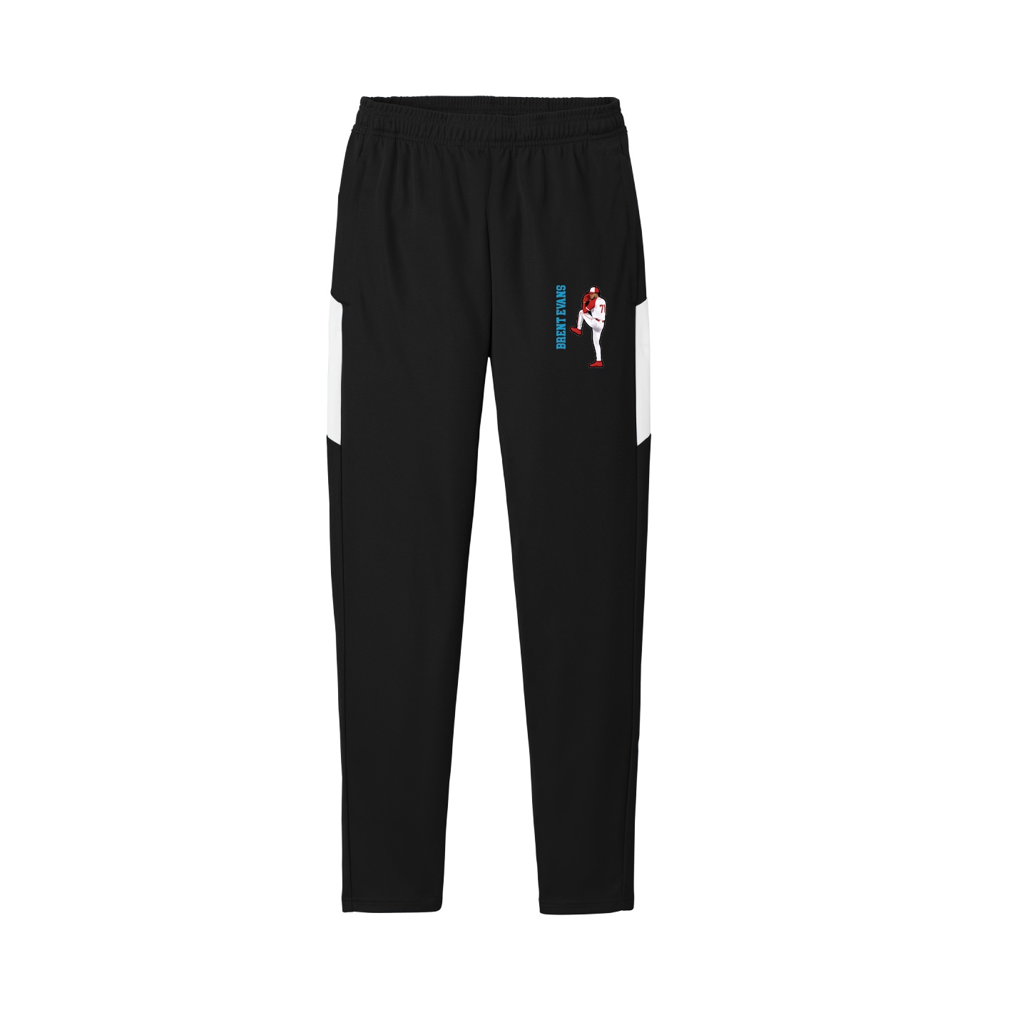 Team Travel Pant — Name Vertical in Black/White