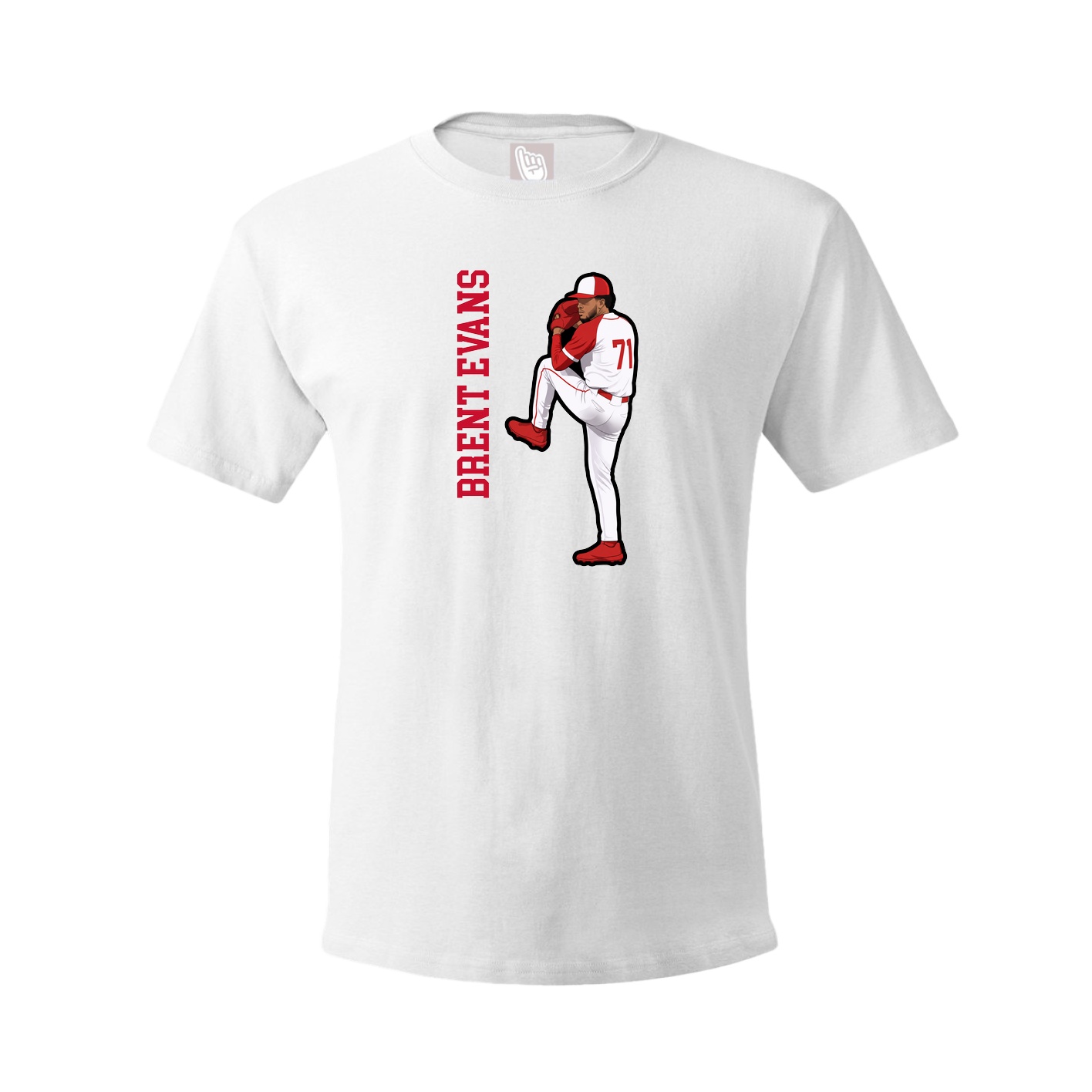 Youth Tee — Name Vertical in White