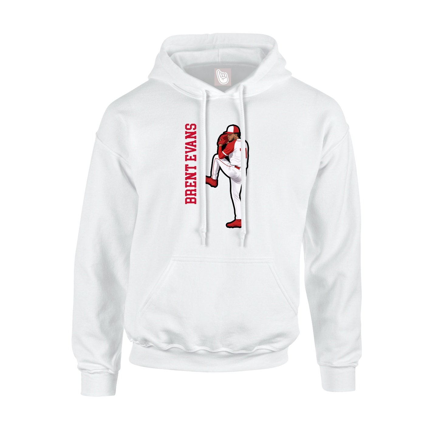 Youth Hoodie — Name Vertical in White