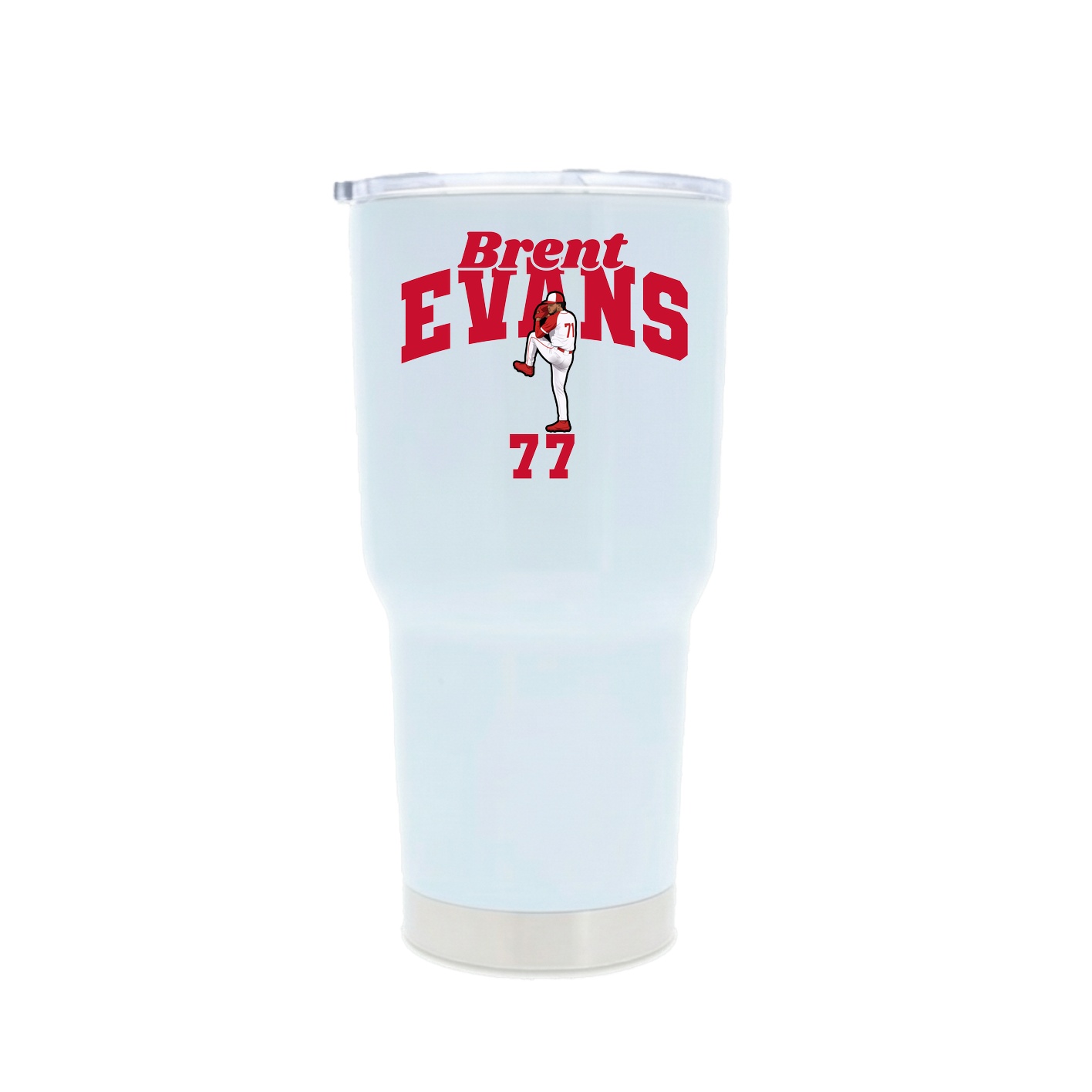 30oz Stainless Steel Tumbler — Signature Arch in White
