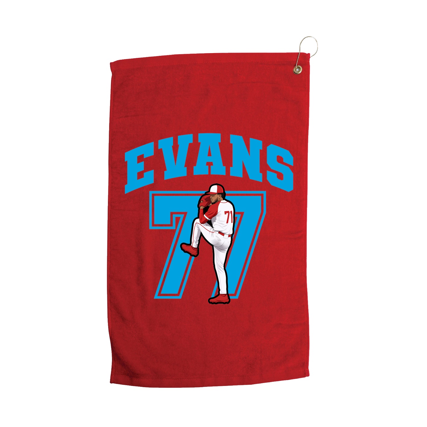 Golf Towel — Number in Red