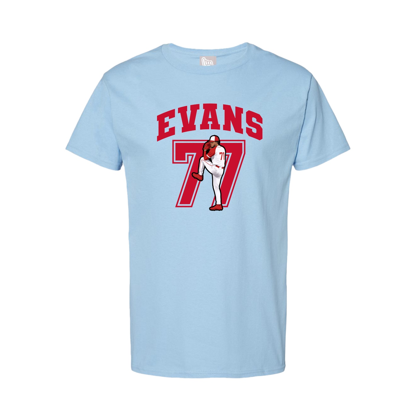 Tee — Number in Light Blue