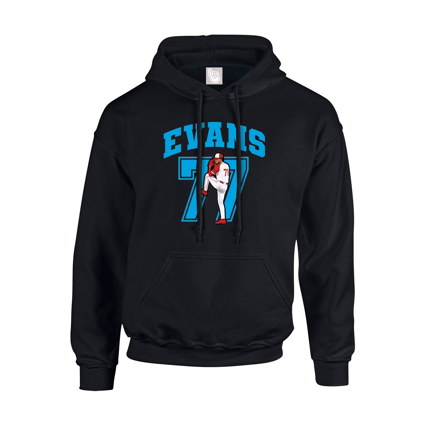Youth Hoodie — Number in Black