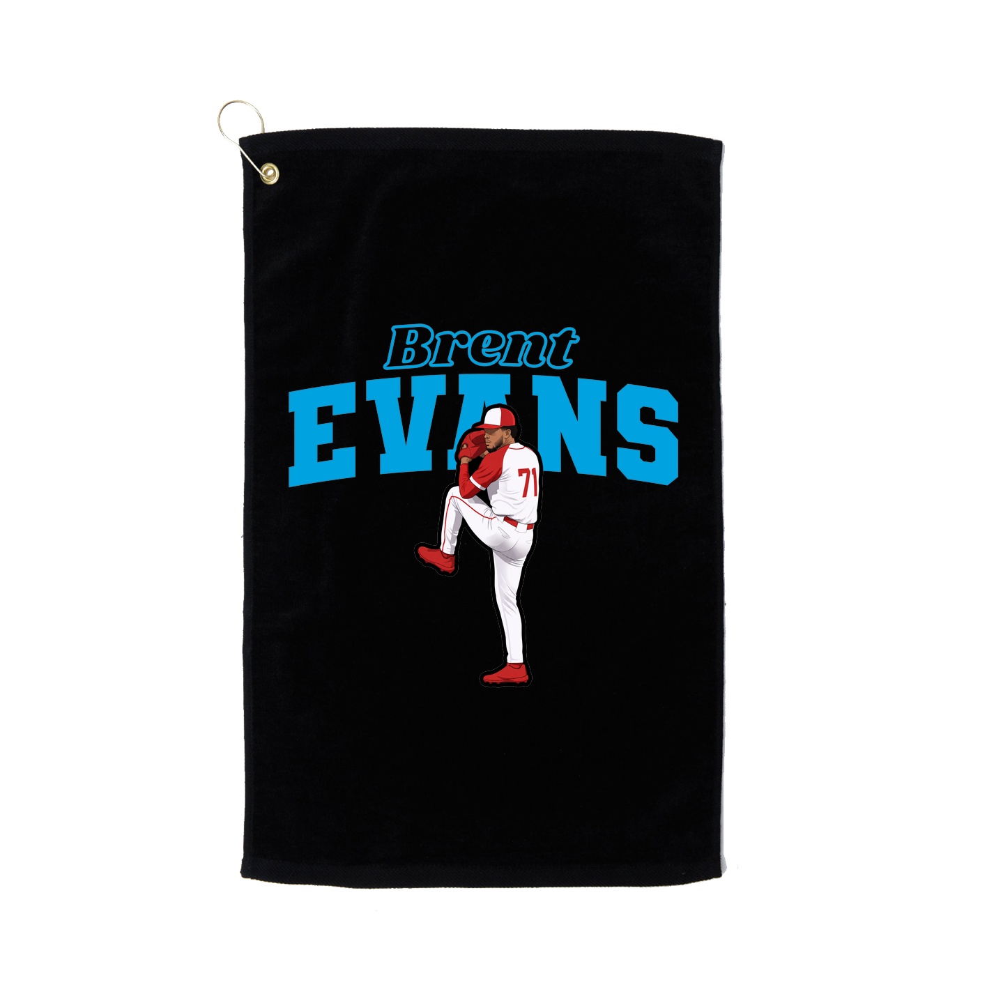 Golf Towel — Name Arch in Black