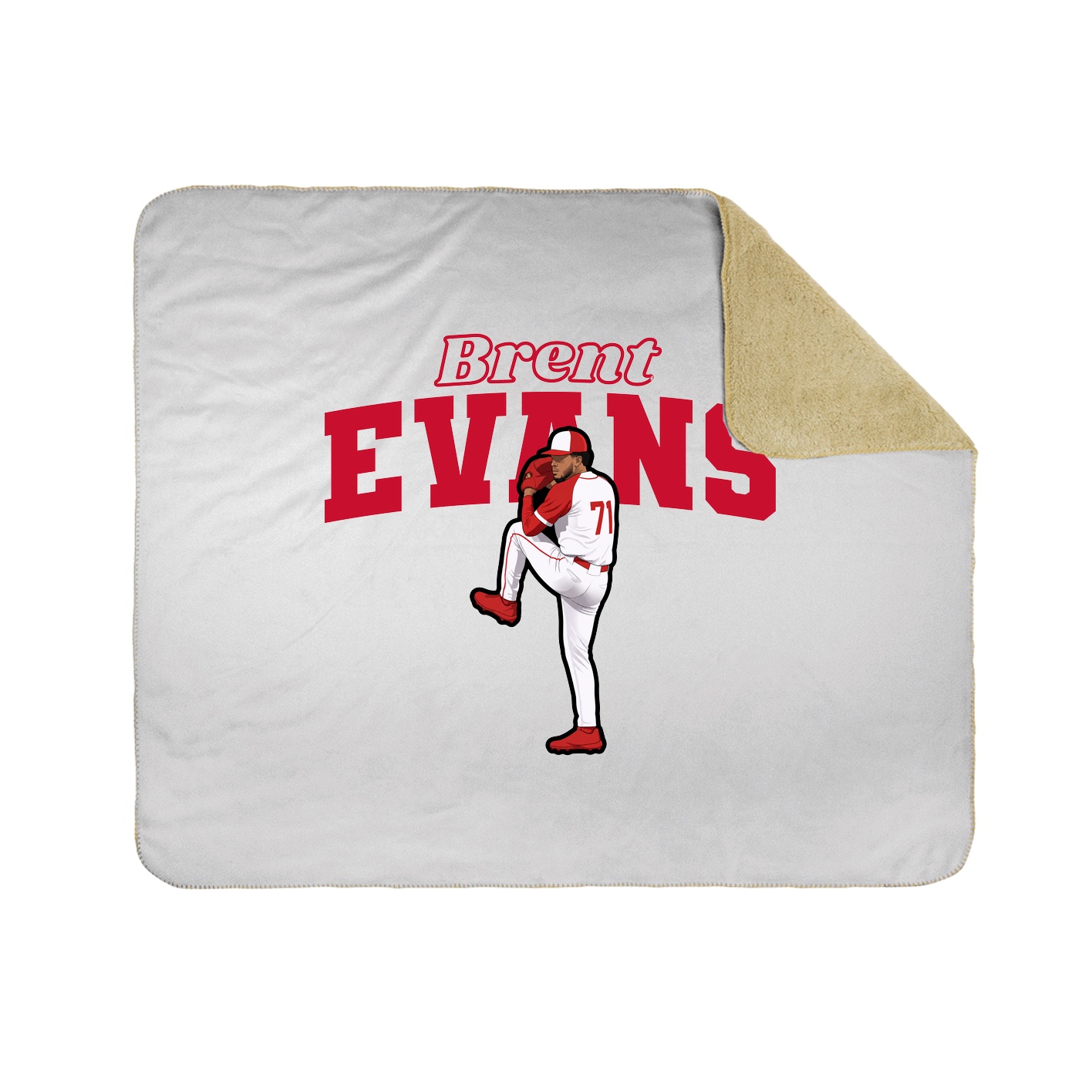 Throw Blanket — Name Arch in White