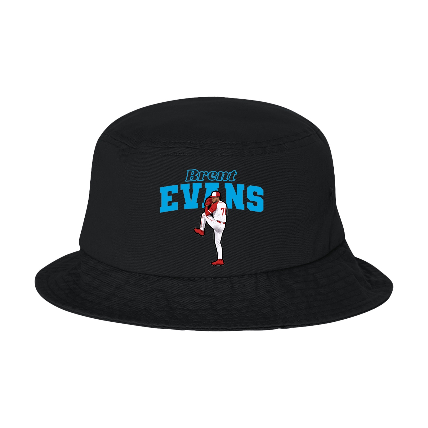 Bucket Cap — Name Arch in Black