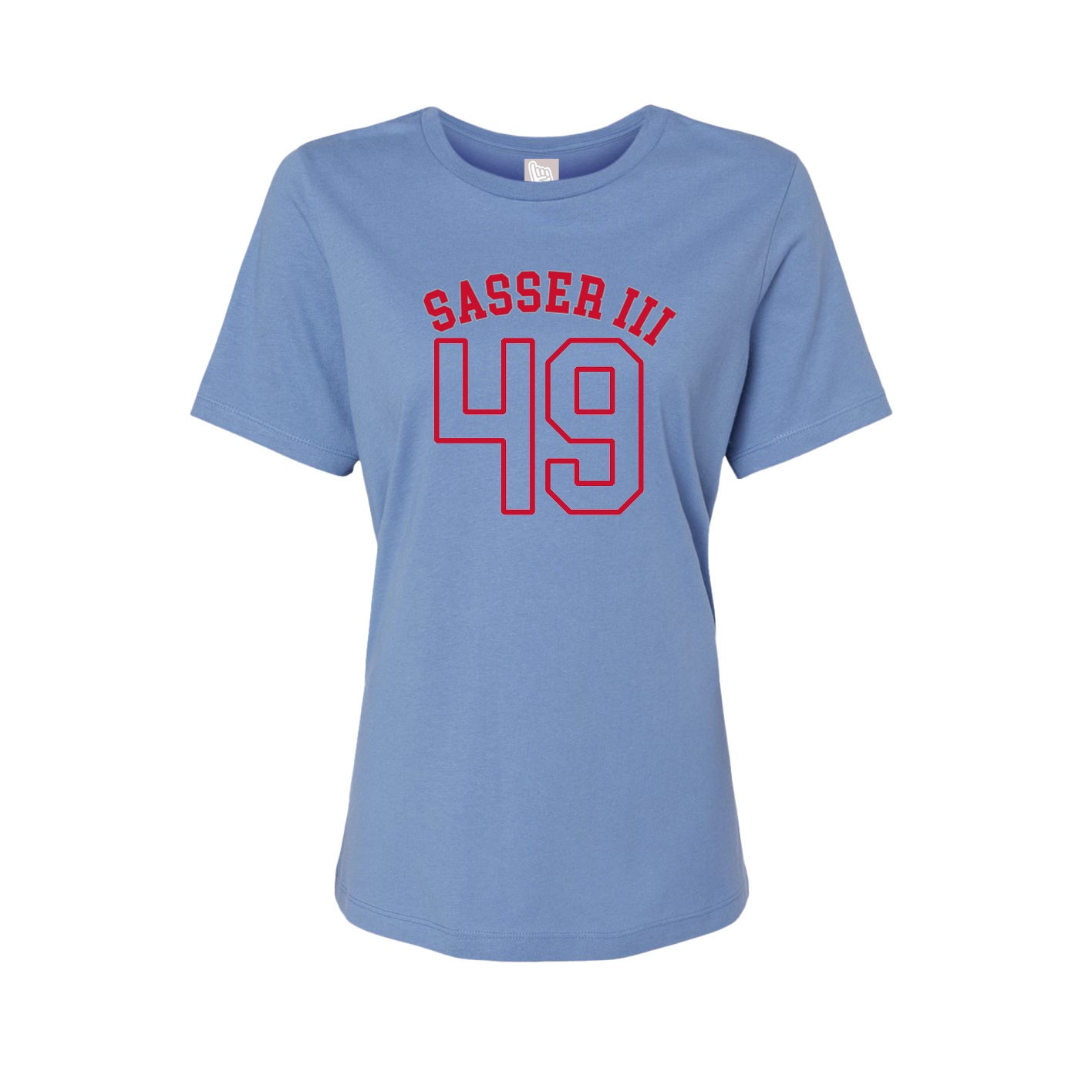 Fitted Women's Tee — Shirsey Arch in Powder Blue