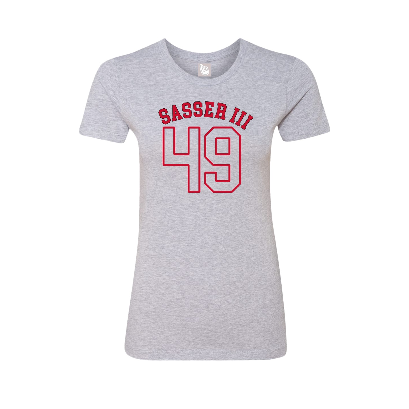 Fitted Women's Tee — Shirsey Arch in Grey