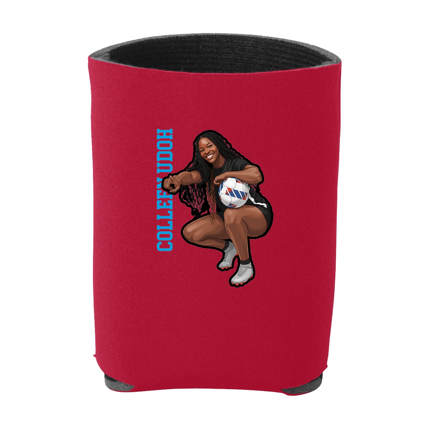 Can Holder — Name Vertical in Red