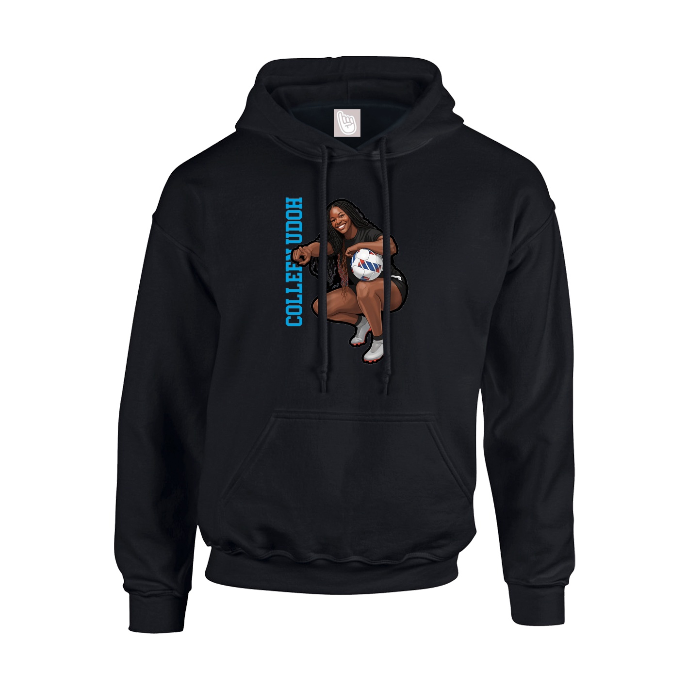 Hoodie — Name Vertical in Black