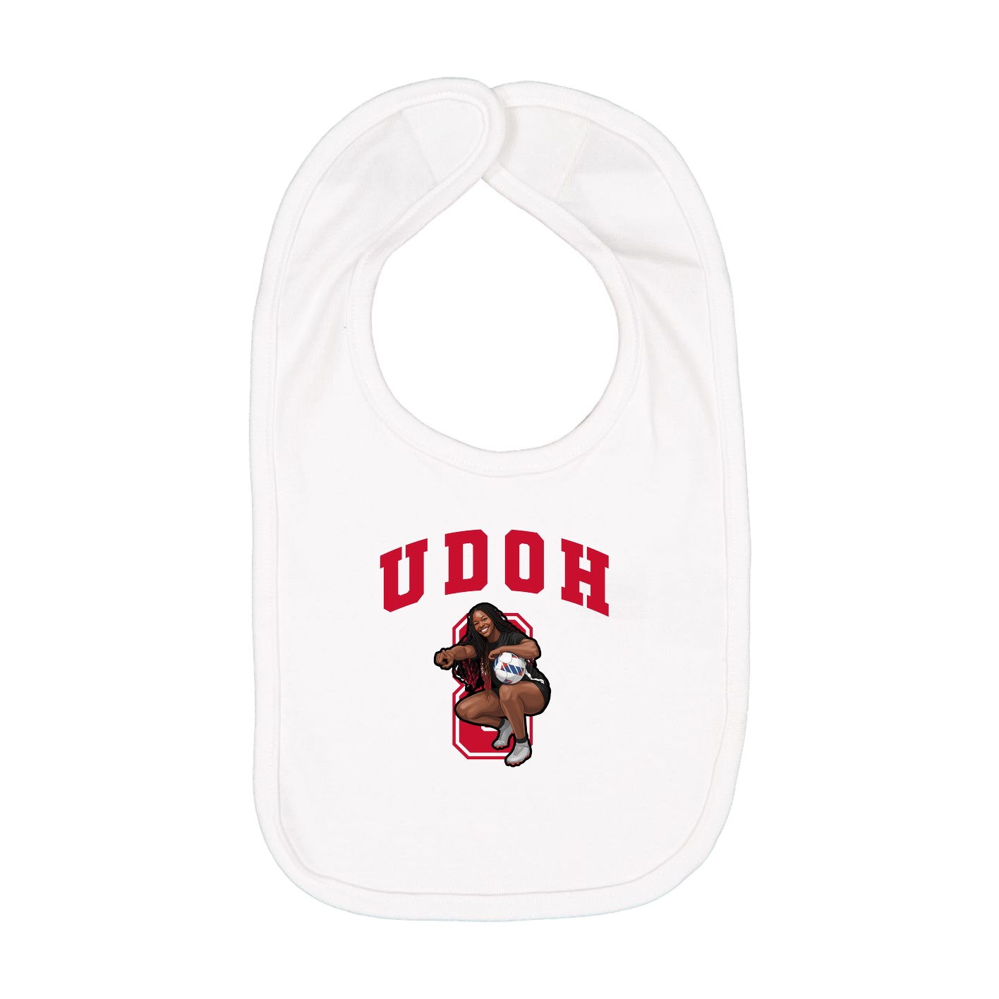 Infant Bib — Number in White
