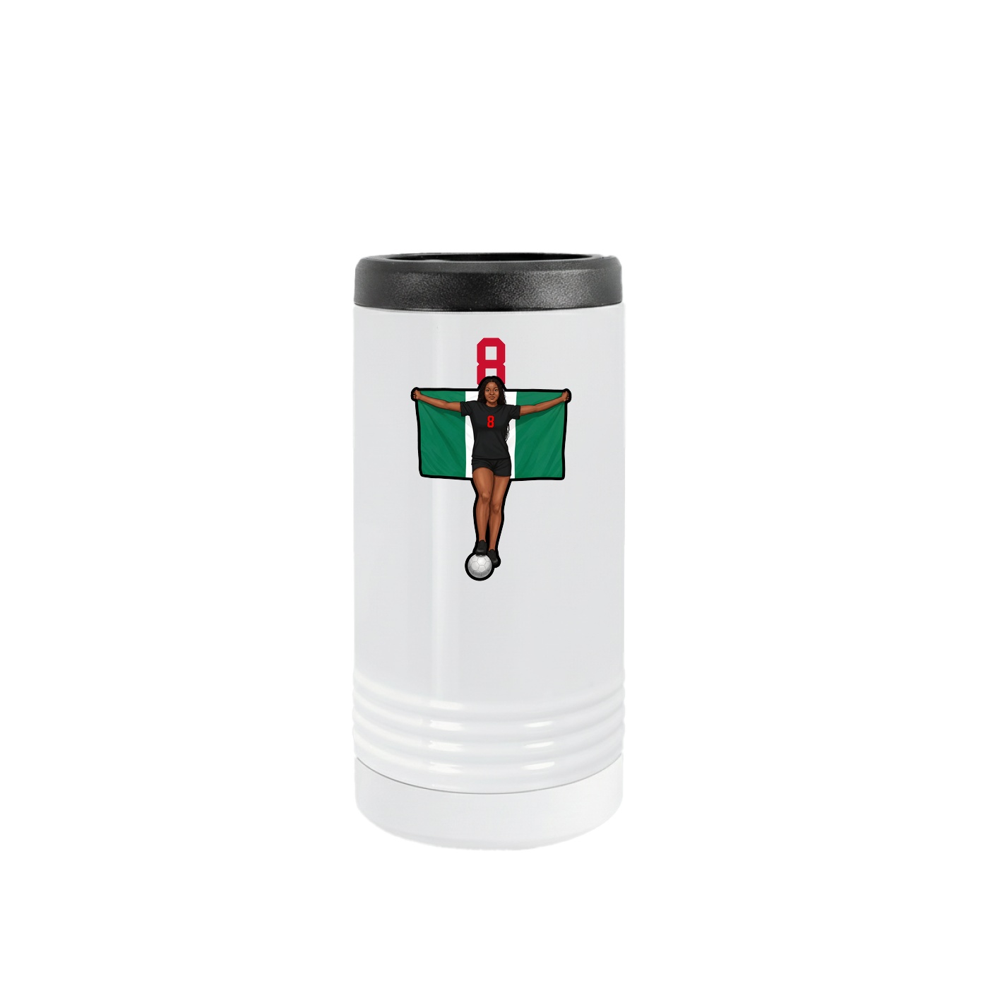 Slim Beverage Holder — Number Top in White